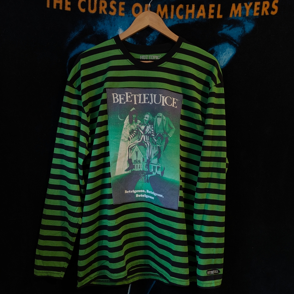Custom Sewn "Beetlejuice" Longsleeve Shirt - Picture 2 of 2